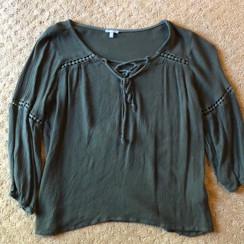 Hunter green blouse